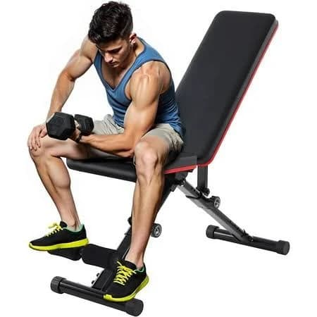 Adjustable Weight Bench, 795lbs Capacity Foldable Workout Bench for Home Gym, Incline Decline Bench Press for Full Body Strength Training, Black