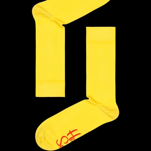 Happy Socks Solid Rib Crew Socks