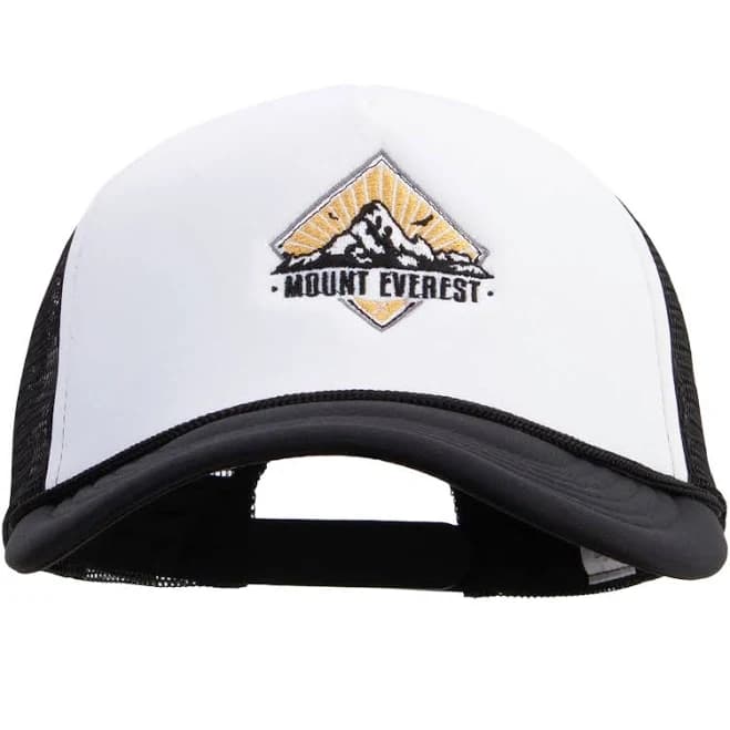 Mount Everest Badge Embroidered Foam Mesh Truck Cap