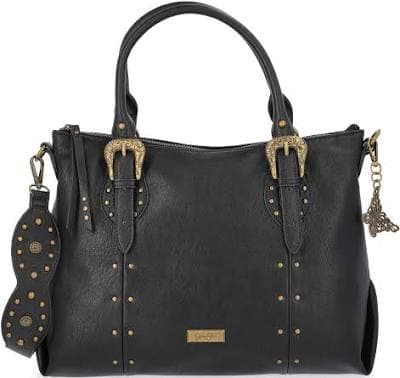 Jessica Simpson Women's Daphne Studded Faux Leather Satchel Handbag