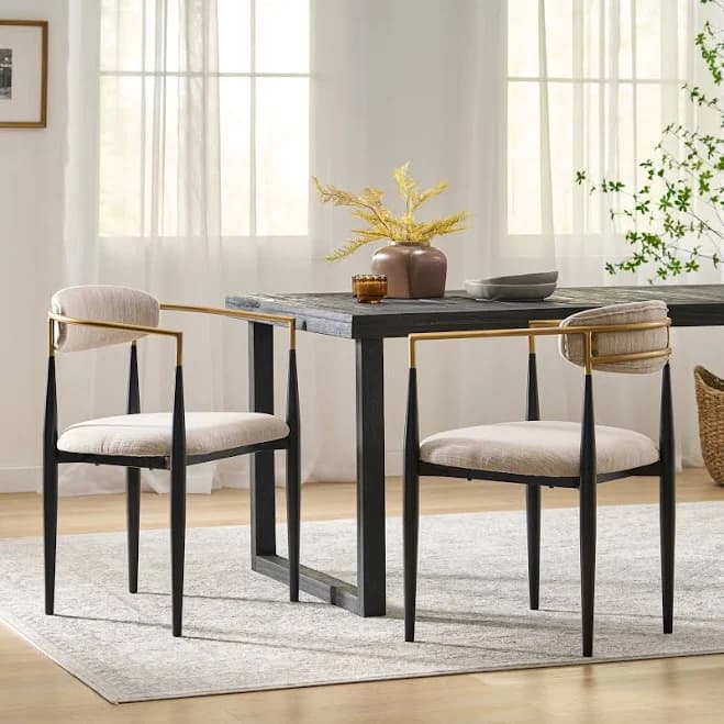 Noble House Boise Upholstered Dining Chairs (Set of 2)