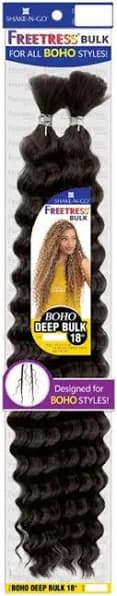 Shake N Go Freetress Bulk Braids - BOHO DEEP BULK (18"-22")
