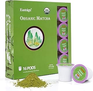 Eastsign Matcha Tea K Cups for Keurig, Matcha Tea of 16-Count Pack, Matcha Latte, Matcha Keurig Pod for Keurig, Gifts for Festival