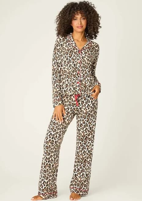 p.j. salvage Holiday Dreams Leopard Print Pants Set
