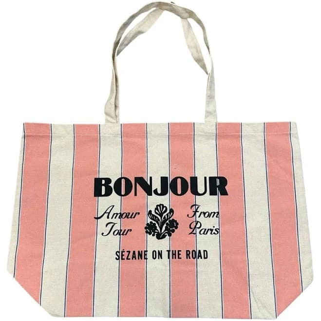 Sezane Bonjour Amour Tour From Paris Tote Bag