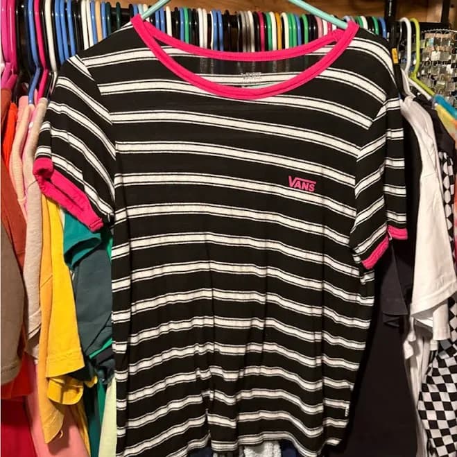 Vans Tops | Vans Black And White Checkered Tee | Color: Black/White | Size: M | Rileybry's Closet