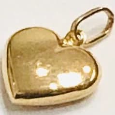 14kt Gold Puffed Heart Charm