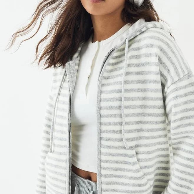 DSGN Studio Women's Stripe Knitted Hoodie
