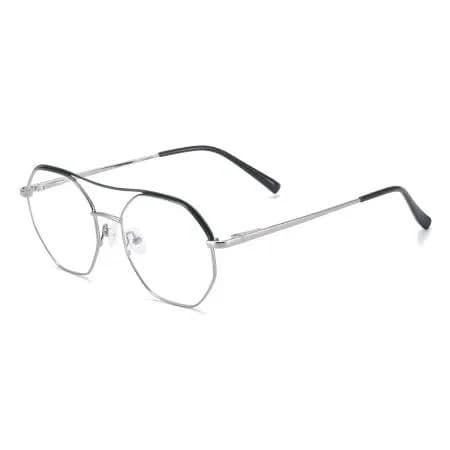 Double Bridge Metal Retro Fashion Spectacles Frames Medium Men and Women Round Prescription Eyeglasses For Optical Lenses
