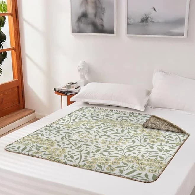 William Morris Floral Fleece Lined Blanket