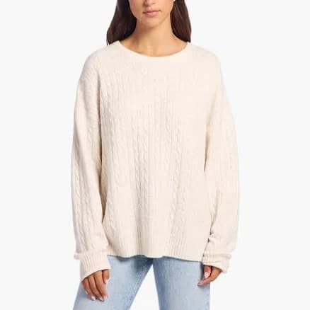 Cozy Knit Cable Crewneck Sweater