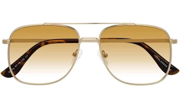 Merry Double Bridge Grandpa Metal Sunglasses