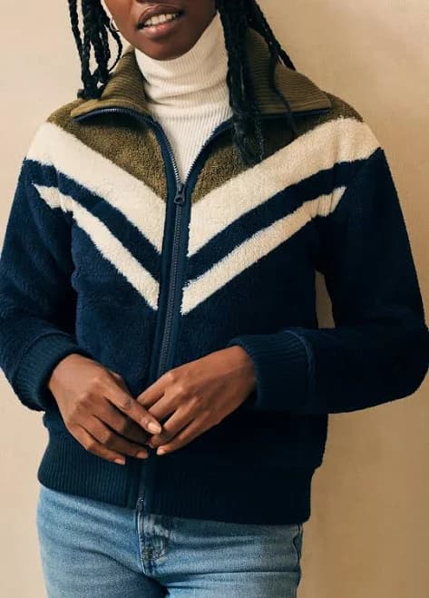 Faherty Women's High Pile Fleece Jacket