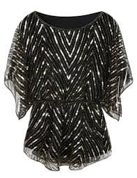 PrettyGuide Women's Elegant Sheer Sequin Blouse, Sparkly Beaded Evening Party Dressy Tops - Walmart.com