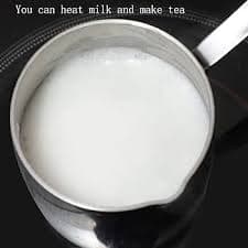 Amazon.com | Saucer Milk Frothing Pitcher, Stainless Steel Creamer Pitcher for Coffee and Tea，Warm Milk Pot, Boil Wine Pot Dish: Creamers