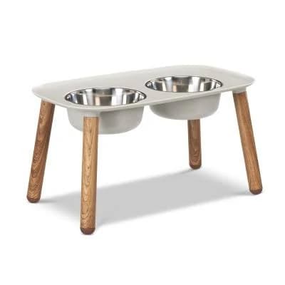 Messy Mutts Elevated Double Feeder