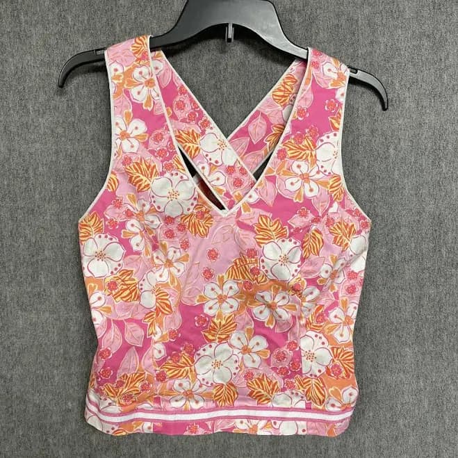 Island Republic Shirt Womens 8 Pink Crop Top Sleeveless Blouse Tank