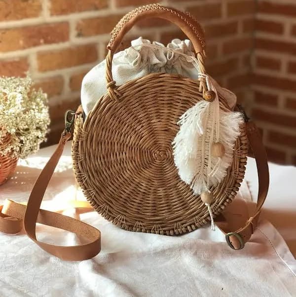 Wicker Round Bag