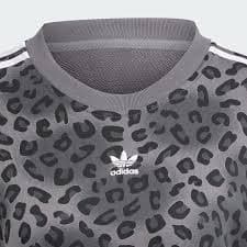adidas Originals Leopard Luxe Trefoil Crew Sweatshirt - Grey | Free Shipping with adiClub