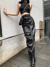 Amazon.com: Spring Autumn Pu Leather Maxi Skirt Women with Back Slit High Waist Long Luxury Skirt Black XS : Clothing, Shoes & Jewelry