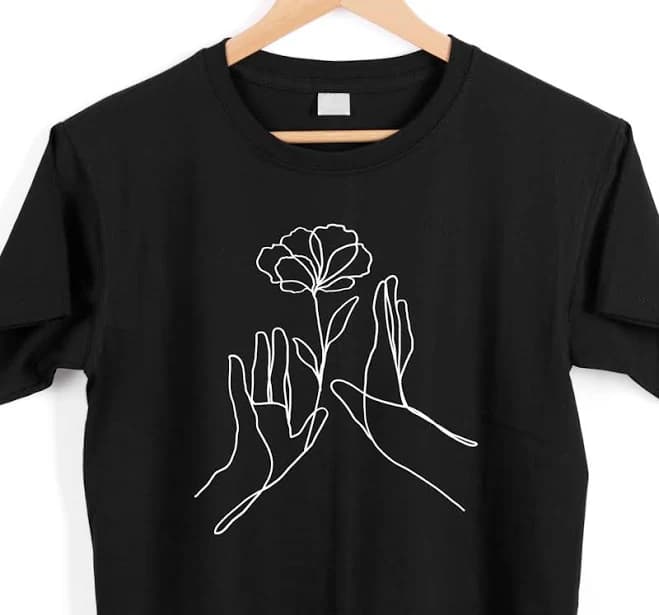 Hand Flower Line T-Shirt