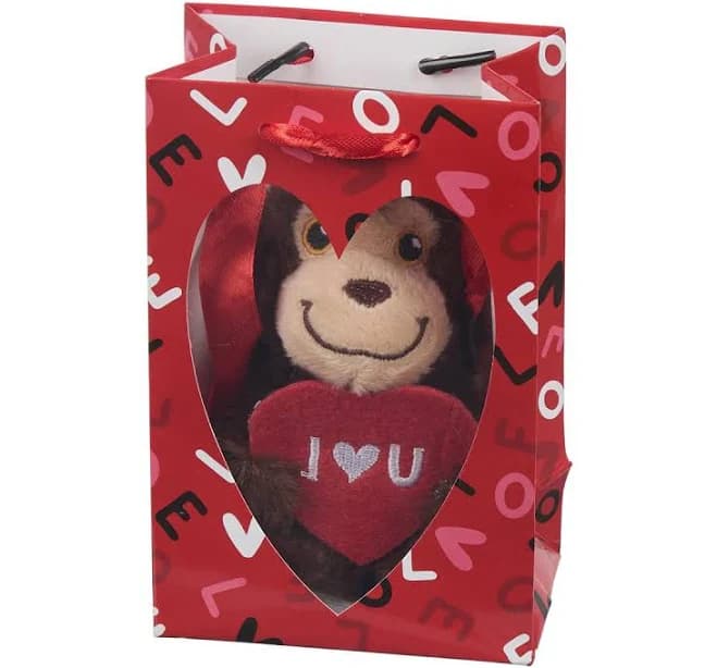 Valentine''s Day Mini Plush Toy in Bag Assorted