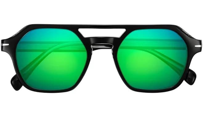 Black Grandpa Aviator Geometric Tinted Sunglasses Sunwear Lenses