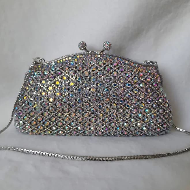 Crystal Metal Evening Clutch