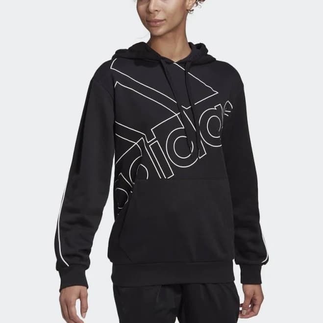 Adidas Sweaters Nwt! Small Adidas Big Logo Relaxed Hoodie Multi Sport gm5621 Hazy Rose/White