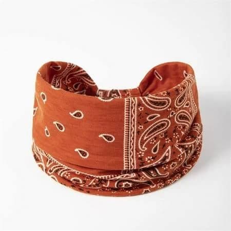 Women's Cashew Flower Knotted Elastic Headband