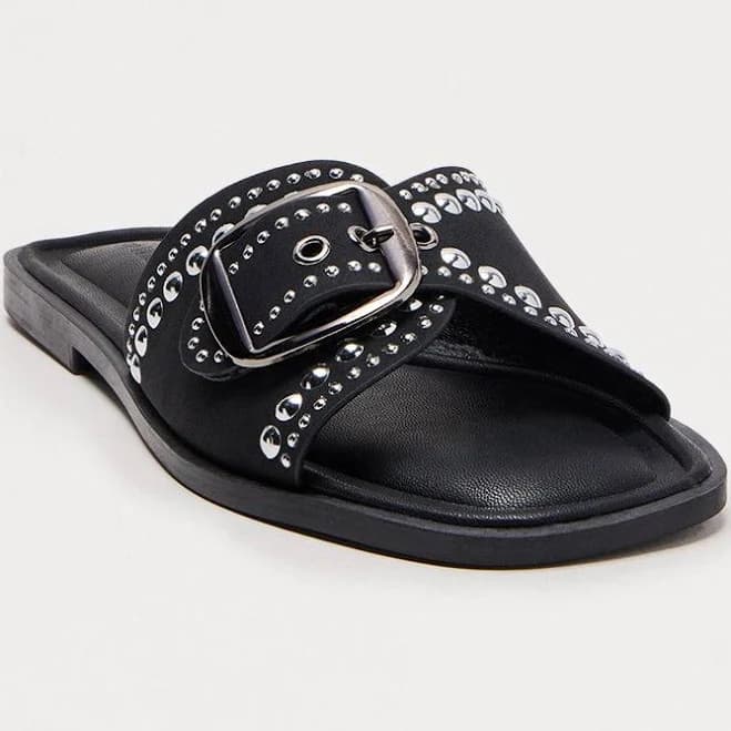 Fashion Nova Women's Palisades Buckle Studded Sandals