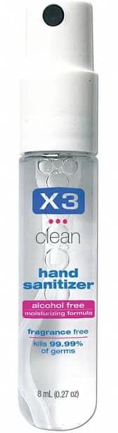 X3 Clean Hand Sanitizer Spray 10020