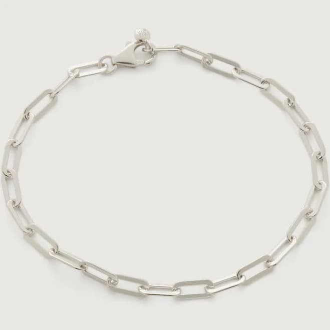 Monica Vinader Deco Link Chain Bracelet in Sterling Silver
