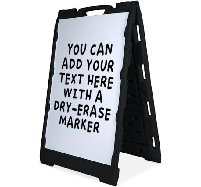 Best of Signs Economy White Dry- Erase A-Frame