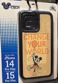 DISNEY PARKS Mickey Balloon “Change Your World” IPHONE 14/15 Pro Max CASE
