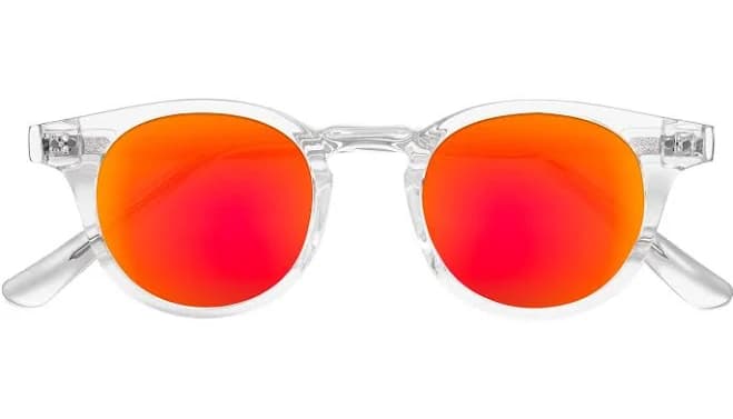Retro-Vintage Low Bridge Fit Round Mirrored Sunglasses