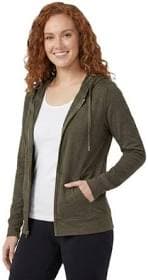 Couver Women's Lightweight Cotton Blend Zip Up Hoodie Jacket