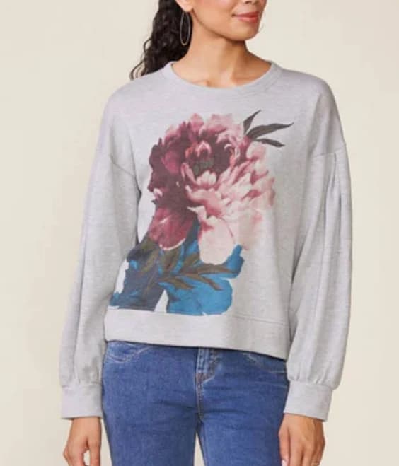 Tatum Oversized Flower Sweatshirt