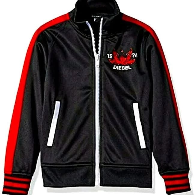Diesel Jackets & Coats | Diesel Boys Tricot Full Zip Active Jacket | Color: Black/Red | Size: Various | Jeffweekley's Closet