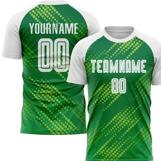 Custom Neon Green White-Kelly Green Sublimation Soccer Uniform Jersey s