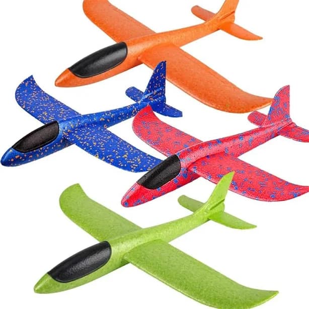 1PC Large Foam Plane Glider Hand Throw Airplane EPP Light Up Flight Glider Outdoor Flying Toy Gifts