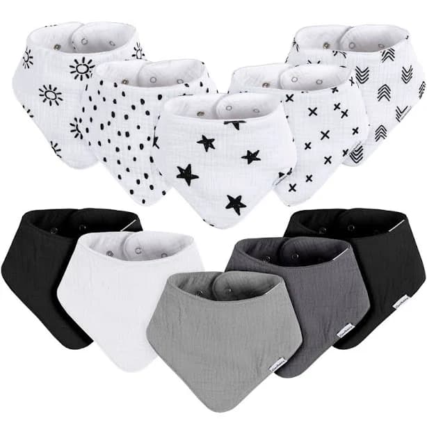 Gerber Baby Neutral Muslin Bandana Bibs