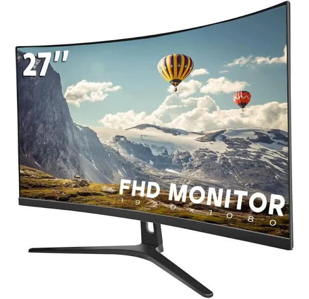 Vrbgify 27 in. Curved VA Panel FHD 100Hz 120% sRGB Ultra-Thin