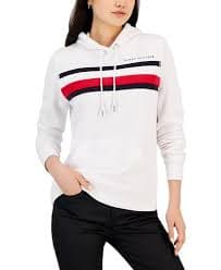 Tommy Hilfiger Womens Sport Colorblocked Graphic Hoodie Size XL Red Knit | eBay