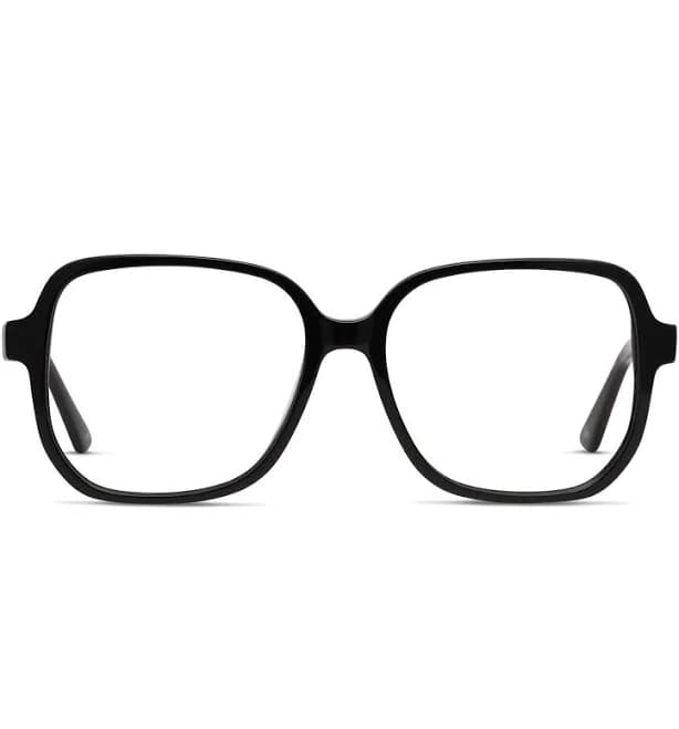 Shiny Black Square Glasses Online Amelia E. Lynn Prescription Included Women's Frames, Discounted, FSA/HSA, Bifocal, Transitions , Stylish, Cool