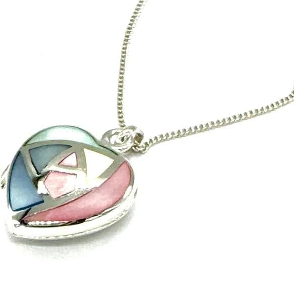 925 Sterling Silver Heart Photo Pendant Locket Necklace