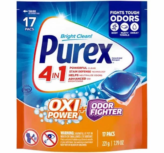 Purex 4-in-1 Oxi Power & Odor Fighter Concentrated Detergent Pacs