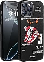 Cool Design Phone Case for iPhone 14 Pro Max Case for Boys Men Aesthetic Shockproof Basketball Sneaker Sports Designer Cases Compatible with iPhone 14 Promax Black