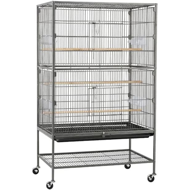 Topeakmart Large Bird Cage with Storage Shelf