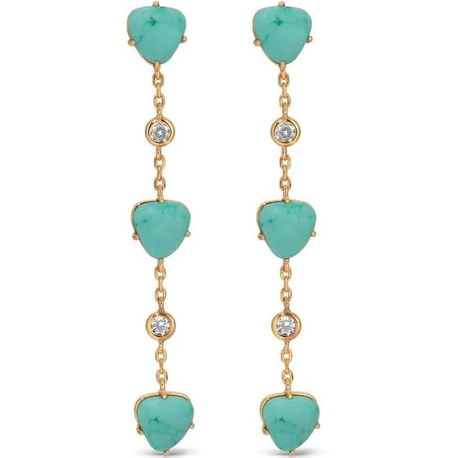 Ettika Solstice Turquoise Drop Earrings